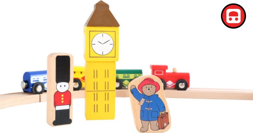 small foot Dřevěná vláčkodráha Paddington 43 dílů