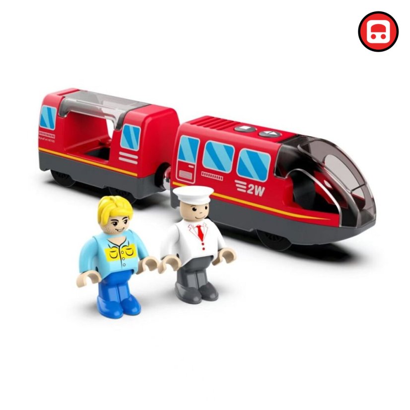2Kids Toys Elektrický městský vlak červený