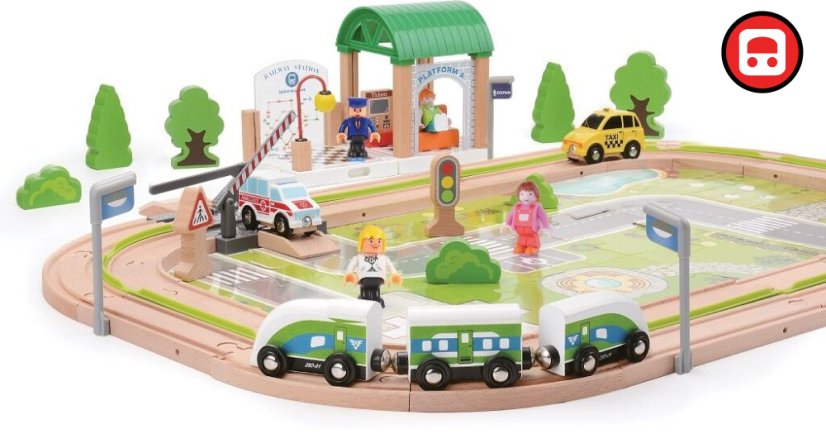 2Kids Toys Vláčkodráha Vesnice 110 dílů