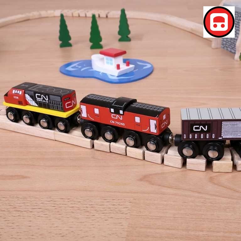 Bigjigs Rail CN nákladní vlak + koleje