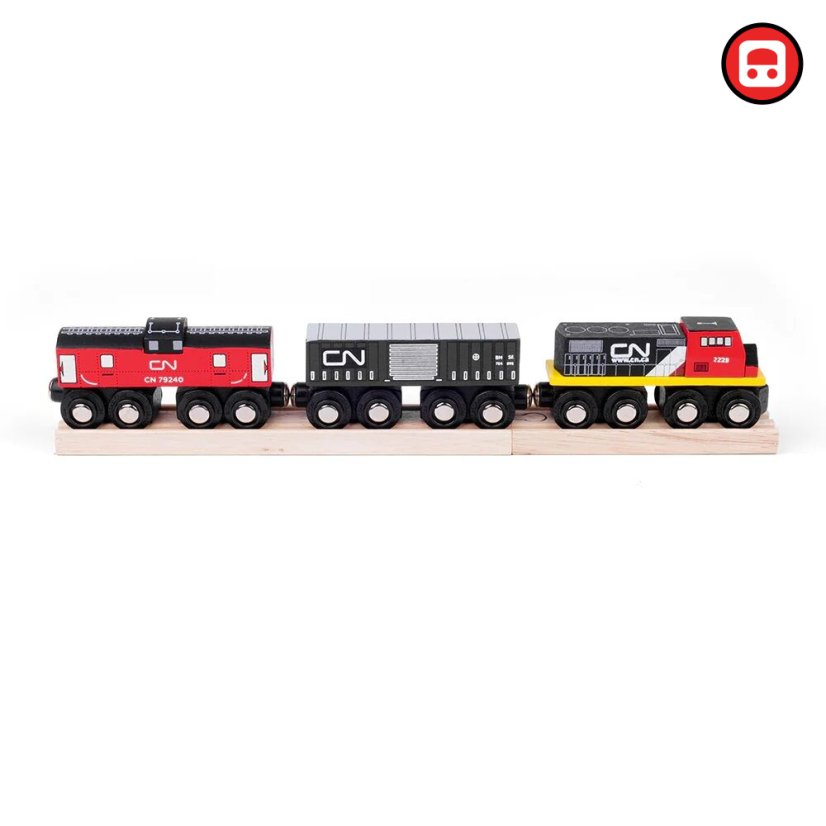 Bigjigs Rail CN nákladní vlak + koleje