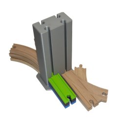 Organizér kolejnic pro dřevěné vláčkodráhy