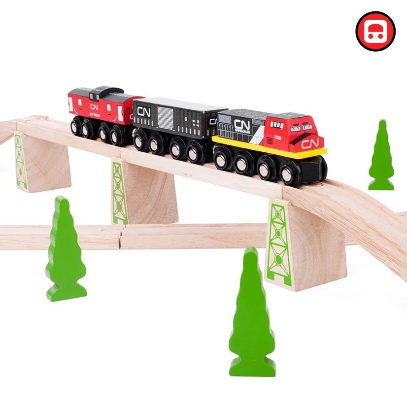 Bigjigs Rail CN nákladní vlak + koleje