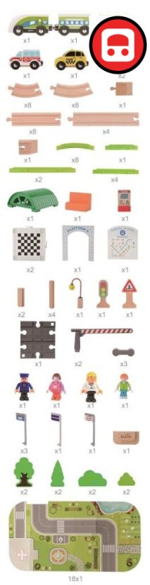 2Kids Toys Vláčkodráha Vesnice 110 dílů