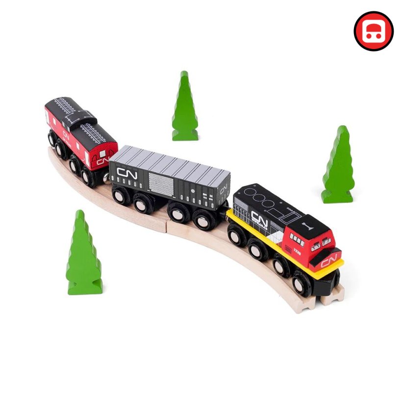 Bigjigs Rail CN nákladní vlak + koleje