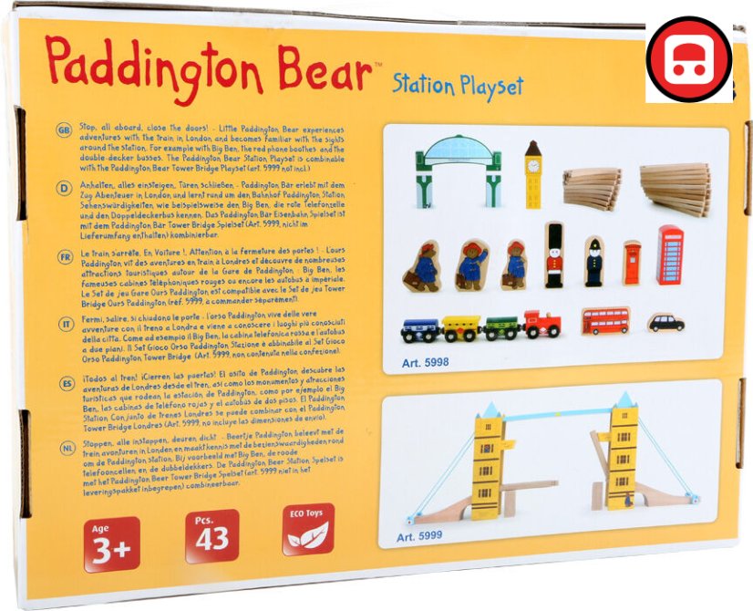 small foot Dřevěná vláčkodráha Paddington 43 dílů