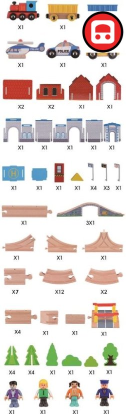 2Kids Toys Vláčkodráha 80 dílů