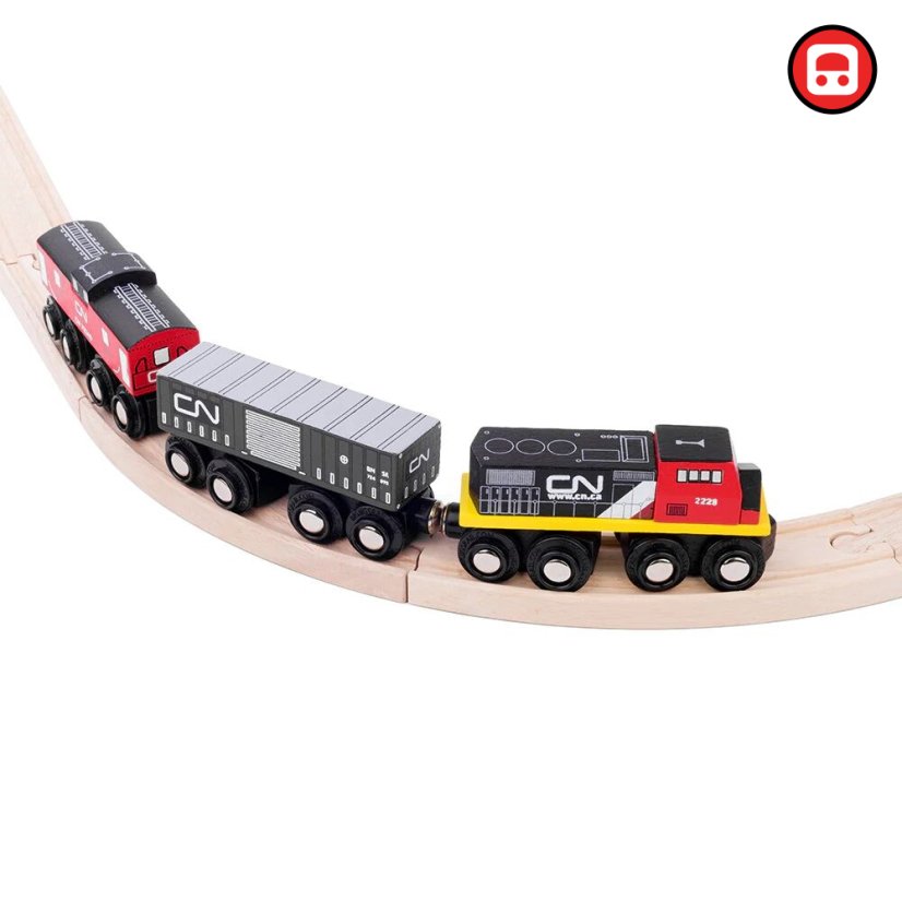 Bigjigs Rail CN nákladní vlak + koleje