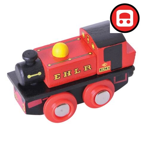 Bigjigs Rail Dřevěná replika lokomotivy EHLR Jack