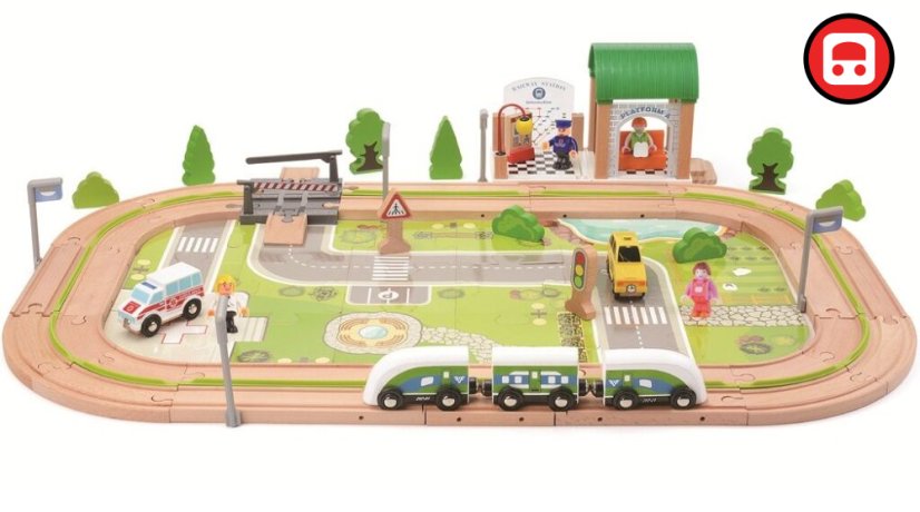 2Kids Toys Vláčkodráha Vesnice 110 dílů