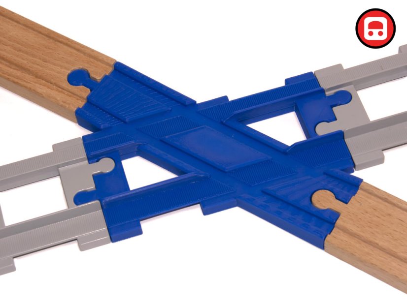Adaptér Křižovatka X45 dřevěná dráha/Duplo koleje
