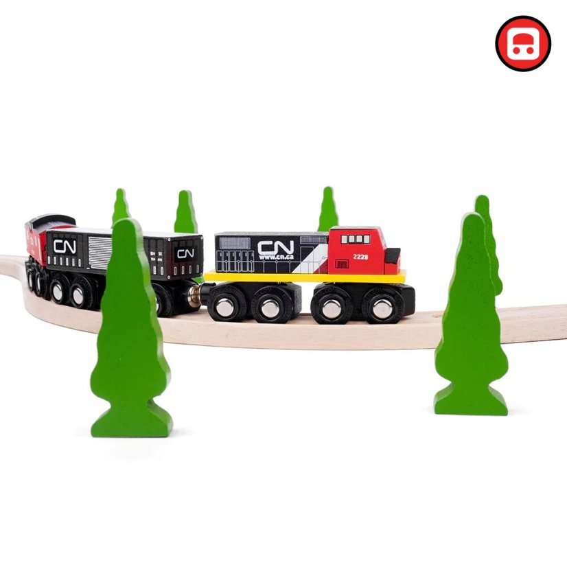 Bigjigs Rail CN nákladní vlak + koleje